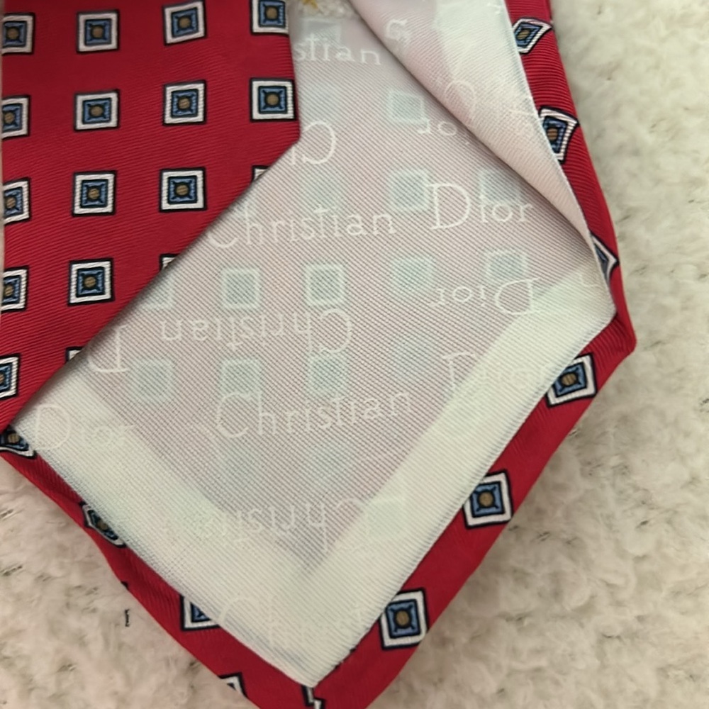 Christian Dior Cravates 100% Silk Tie - Picture 4 of 5